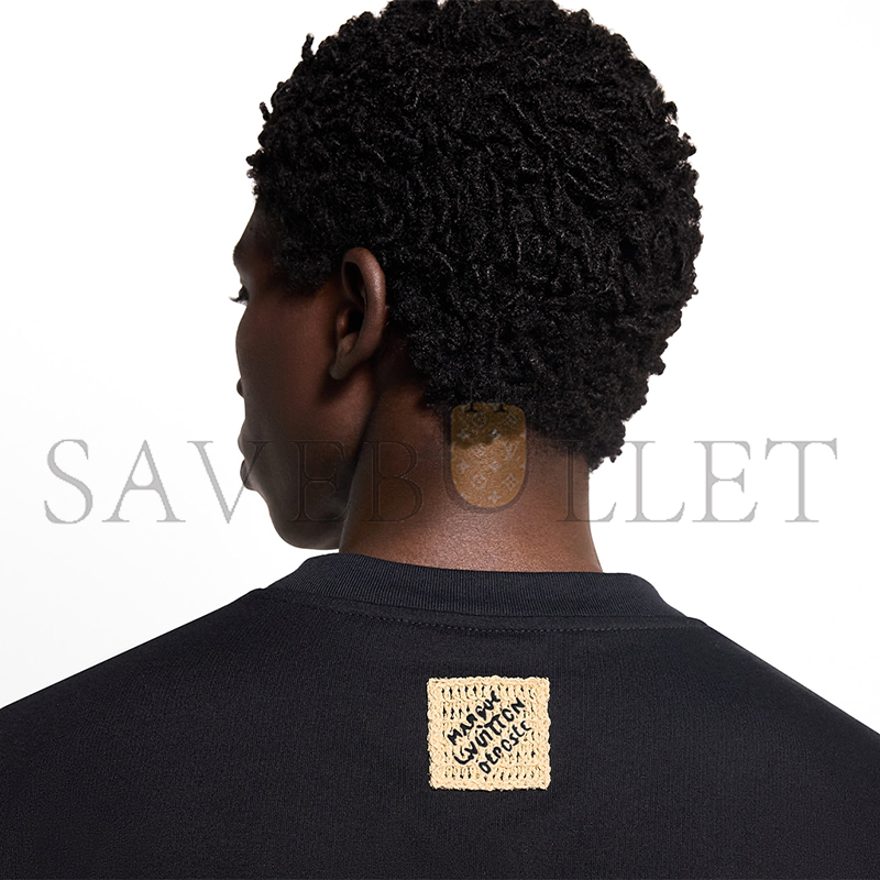 LOUIS VUITTON EMBROIDERED SIGNATURE T-SHIRT 1AHW95 LOUIS VUITTON EMBROIDERED SIGNATURE T-SHIRT 1AHW95